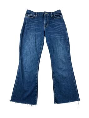Frame Le Crop Mini Boot Jeans 28 Rosalie Wash Blue Cropped Flare Denim High Rise